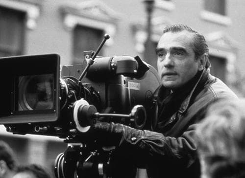 Martin Scorsese operating a film camera